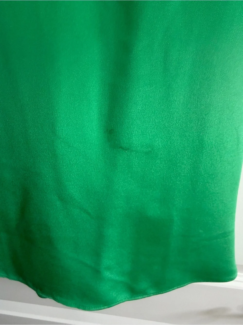 J. Crew Emerald Green Spaghetti Strap V-Neck Cami 100% Silk Sz 4
